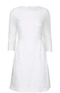 Кружевное приталенное мини-платье с укороченным рукавом Diane Von Furstenberg