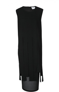 Платье прямого кроя с полупрозрачной вставкой DKNY