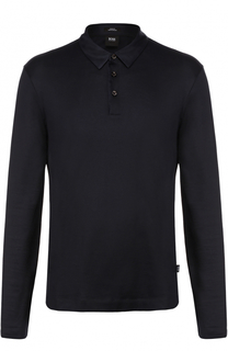 Хлопковое поло с длинными рукавами HUGO