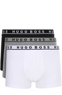 Комплект из трех хлопковых боксеров с широкой резинкой BOSS
