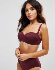 Бюстгальтер из микрофибры с чашечками-балконет ASOS FULLER BUST 30DD-36G - Красный