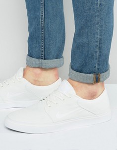 Белые парусиновые кроссовки Nike SB Portmore 723874-111 - Белый