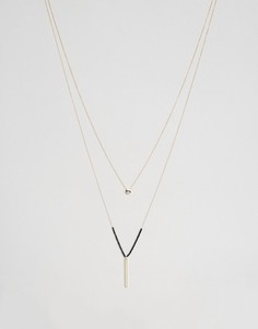 Ожерелье с подвеской-планкой Nylon - Золотой