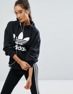 Черное худи с трилистником adidas Originals - Черный