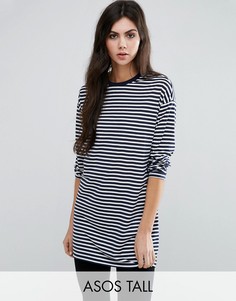 Oversize-лонгслив в полоску ASOS TALL - Мульти