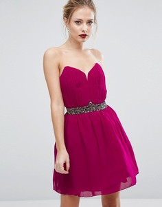 Платье для выпускного с декоративной отделкой Little Mistress - Розовый