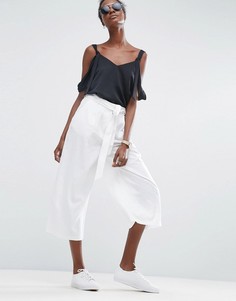 Льняные юбка-брюки ASOS - Белый