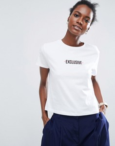 Свободная футболка с принтом Exclusive ASOS - Белый