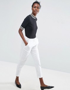 Льняные брюки-сигареты ASOS - Белый