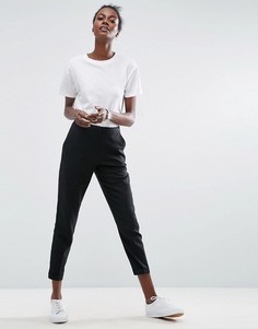 Льняные брюки-сигареты ASOS - Черный