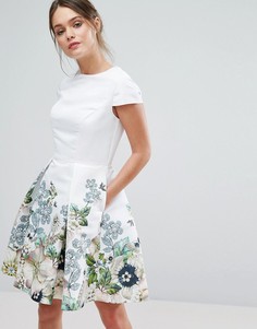 Короткое приталенное платье Ted Baker Yvetta - Белый