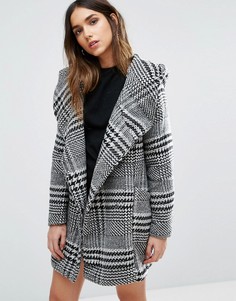 Клетчатая куртка с ремнем Vero Moda - Белый