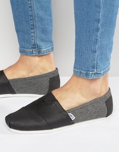 Эспадрильи с подкладкой из цигейки Toms Alpargata - Черный