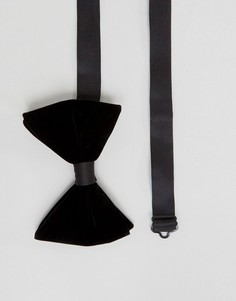Бархатный галстук-бабочка ASOS - Черный