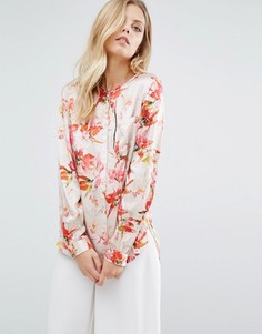 Boss Orange Floral Print Long Sleeve Blouse - Мульти