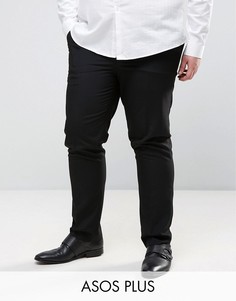 Черные строгие брюки скинни ASOS PLUS - Черный