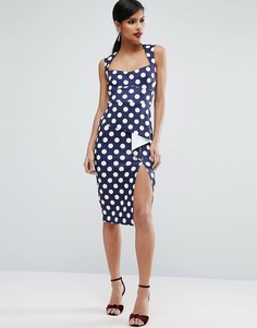 Платье-футляр миди ASOS - Темно-синий