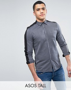 Рубашка классического кроя с контрастной спиной ASOS TALL - Белый