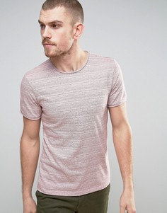 Футболка в меланжевую полоску Selected Homme - Красный