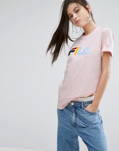 Fila Petite Oversized Logo T-Shirt - Розовый