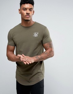 SikSilk Muscle Fit T-Shirt In Green - Зеленый