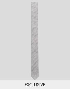 Noak Crosshatch Blade Linen Tie - Серый