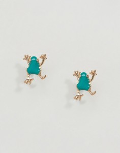 ASOS Frog Stud Earrings - Золотой