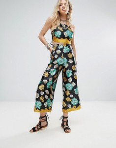 Комбинируемые укороченные брюки с цветочным принтом в стиле ретро Glamorous - Мульти