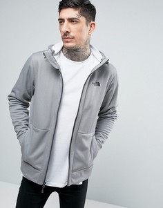 Серый меланжевый худи на молнии The North Face Mittellegi - Серый
