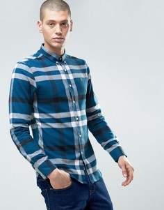 Рубашка в клетку с логотипом Farah Matlock - Синий