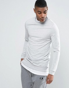 Длинный обтягивающий свитшот ASOS - Серый