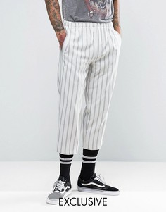 Свободные брюки в полоску Reclaimed Vintage Inspired - Белый