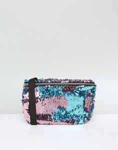 Розовая с бирюзовым сумка-кошелек на пояс Reclaimed Vintage - Розовый