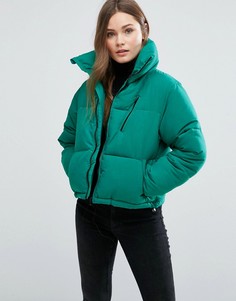Свободная дутая куртка New Look - Зеленый