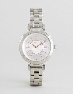 Серебристые металлические часы DKNY Ellington - Серебряный