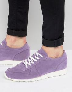 ASOS Retro Trainers In Relaxed Purple Faux Suede - Фиолетовый