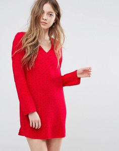 Цельнокройное платье с принтом Vero Moda - Красный