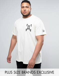 Белая оversize-футболка с графическим принтом Puma PLUS эксклюзивно для ASOS 57534301 - Белый