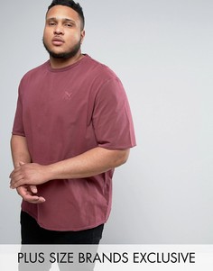 Бордовая oversize-футболка Puma PLUS эксклюзивно для ASOS 57530701 - Красный