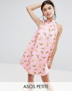 Платье-трапеция мини ASOS PETITE - Розовый