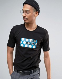 Футболка с принтом и логотипом Love Moschino - Черный