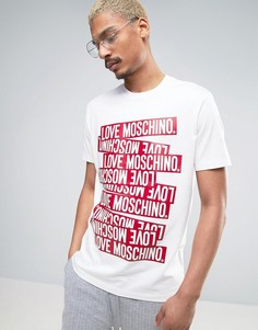 Футболка с логотипом Love Moschino - Белый