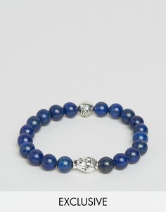 Reclaimed Vintage Inspired Bracelet With Buddha - Синий