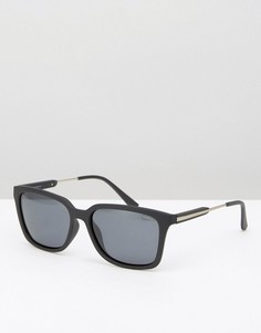 Квадратные солнцезащитные очки в черной матовой оправе Esprit - Черный