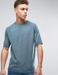 Синевато-зеленый свободный джемпер с короткими рукавами ASOS - Синий