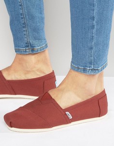 Парусиновые эспадрильи Toms Alpargata - Красный