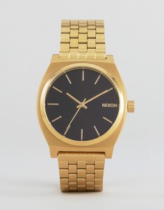 Золотистые часы-браслет Nixon Time Teller - Золотой