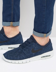 Темно-синие кроссовки Nike SB Stefan Janoski Max - Темно-синий