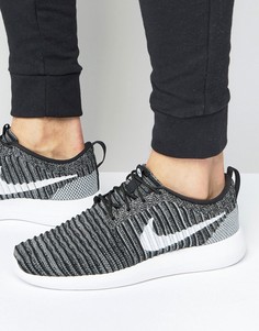 Черные кроссовки с вязаным верхом Nike Roshe Two Flyknit 844833-007 - Черный