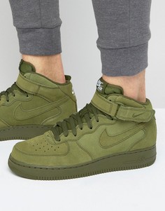 Зеленые кроссовки средней высоты Nike Air Force 1 315123-302 - Зеленый